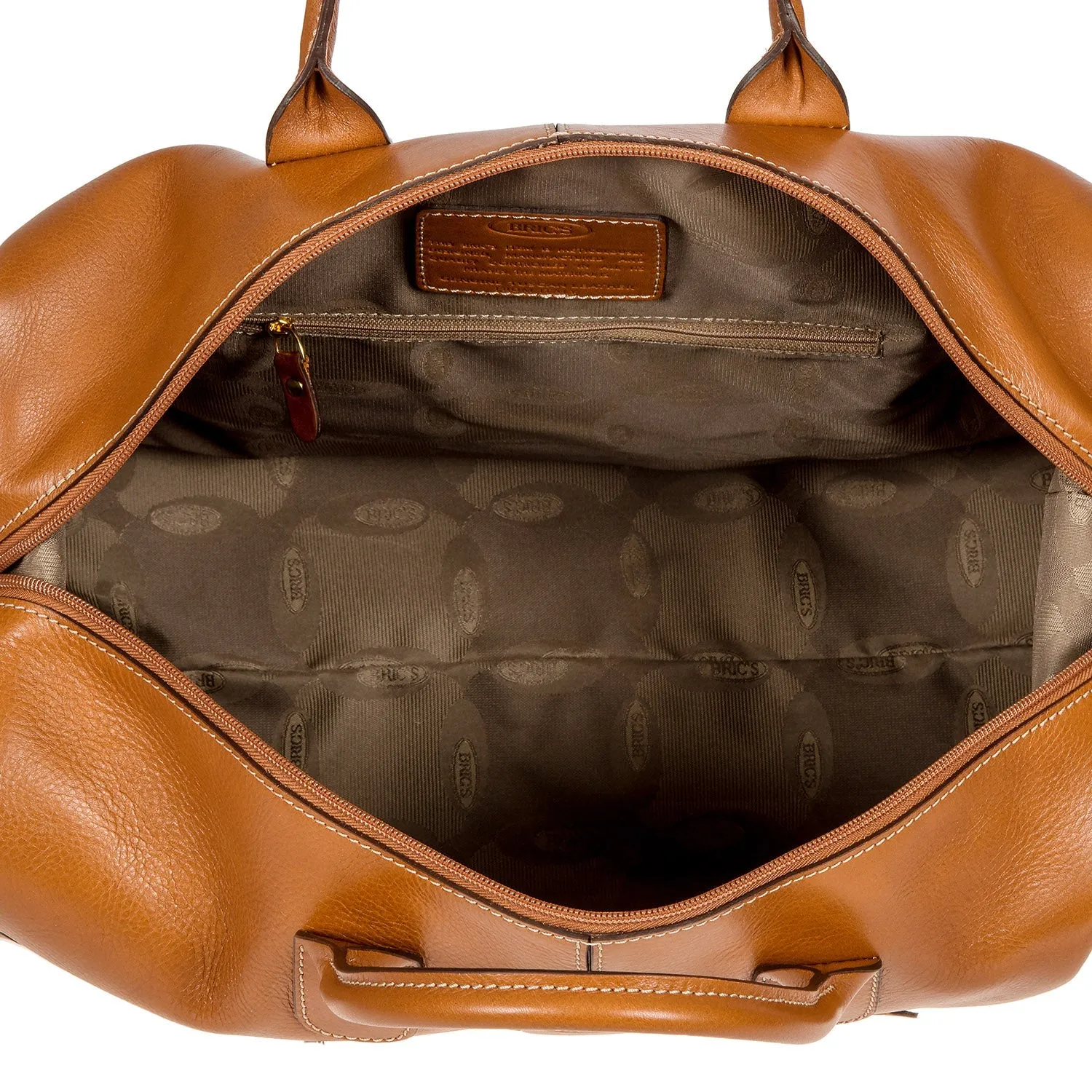 Bric's Life Pelle 18" Carry On Cargo Duffel Tan