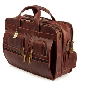 Claire Chase Legendary Executive Computer Briefcase Dark Brown