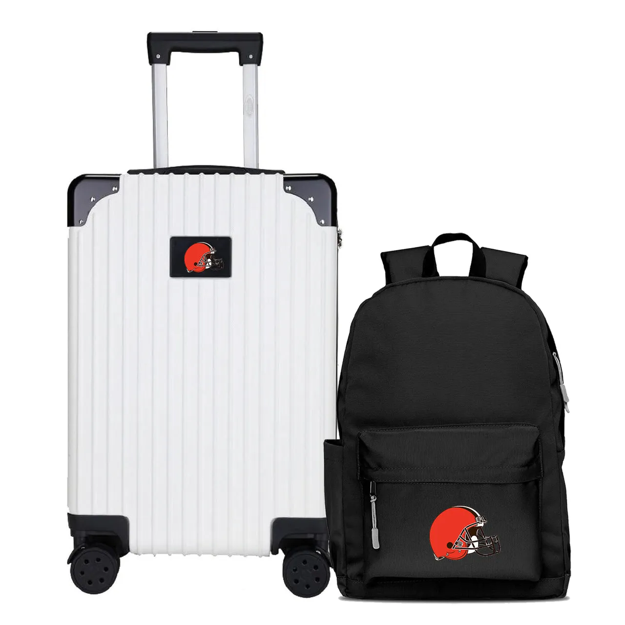 Cleveland Browns Carry-On Hardcase Spinner Luggage and Backpack Set