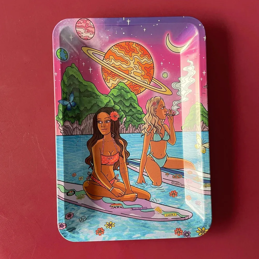 Collectible Metal Rolling Tray - 18x12.5cm (7x4.92 inches)