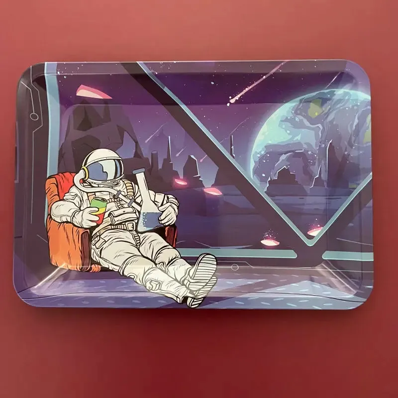 Collectible Metal Rolling Tray - 18x12.5cm (7x4.92 inches)