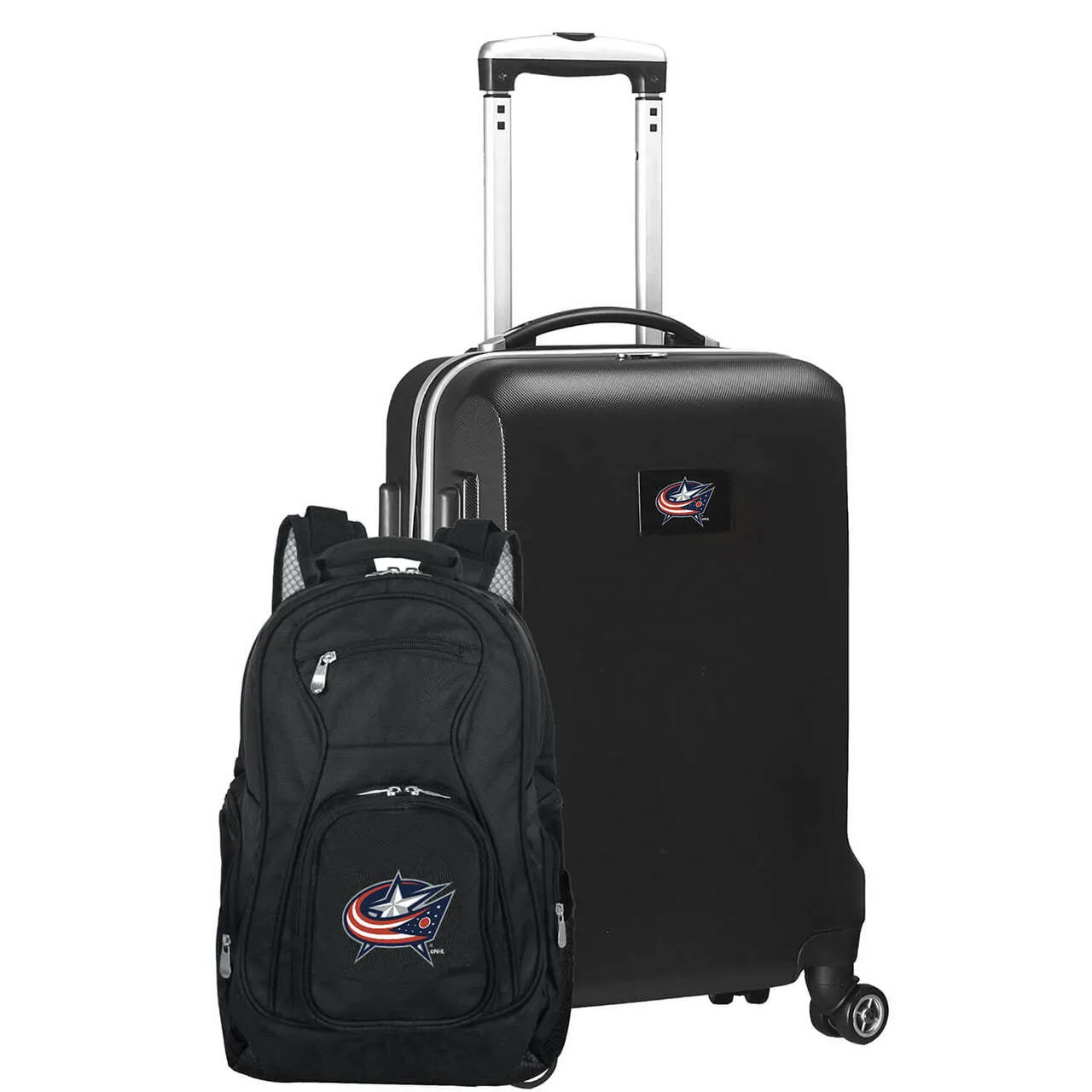 Columbus Blue Jackets Deluxe 2-Piece Backpack and Carry-on Set in Black