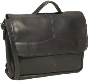 David King & Co. 172 Leather Single Gusset Porthole Briefcase- $160