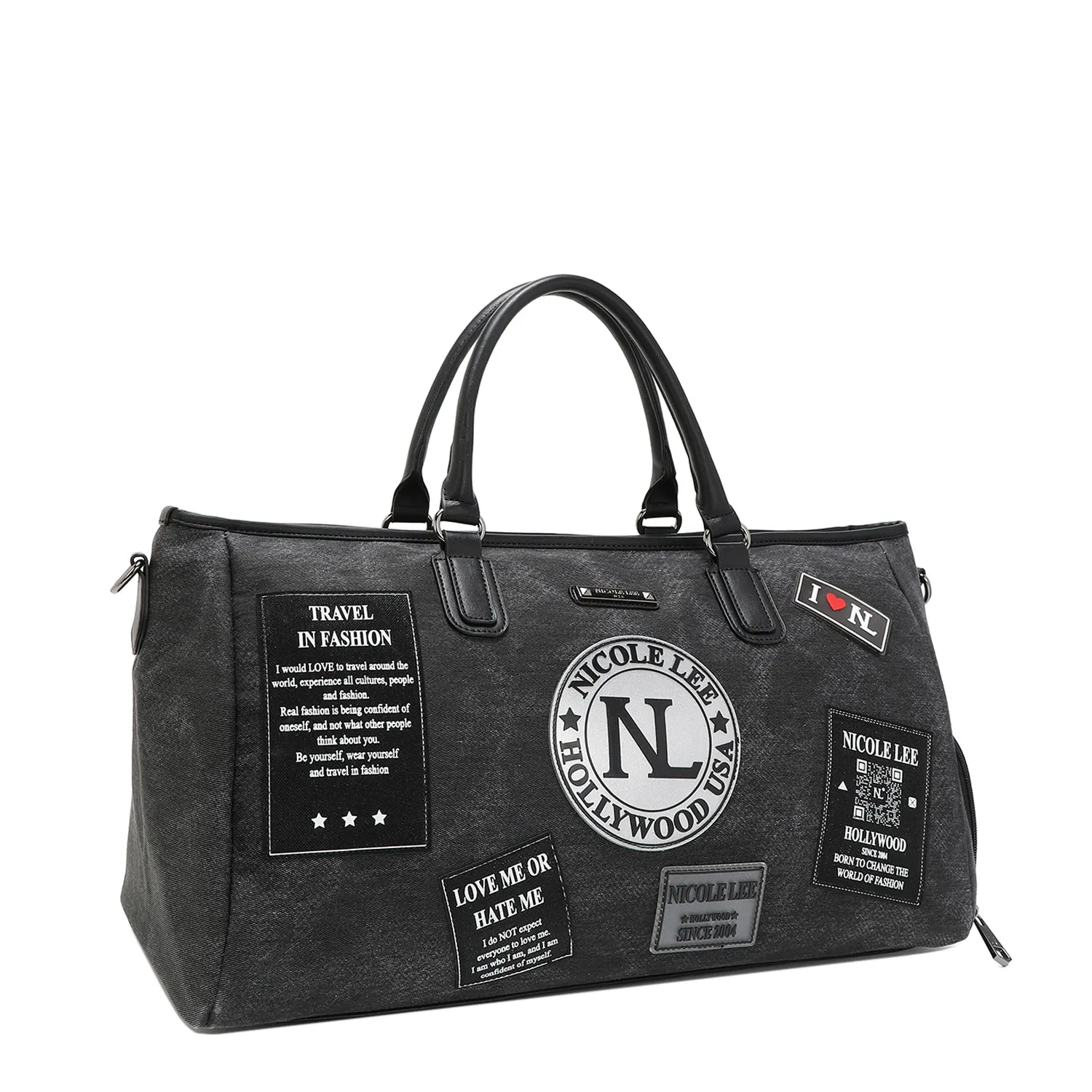 DENIM PATCH DUFFEL