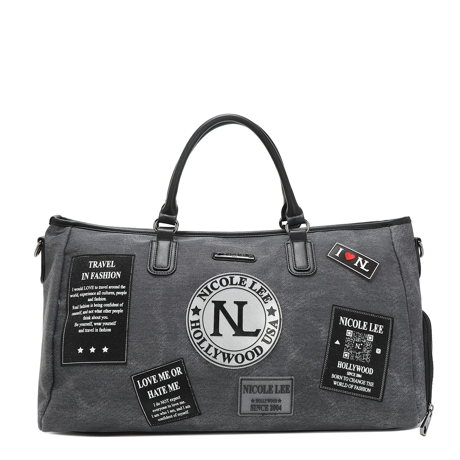 DENIM PATCH DUFFEL