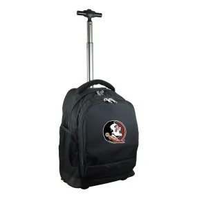 Florida State Premium Wheeled Backpack in Black