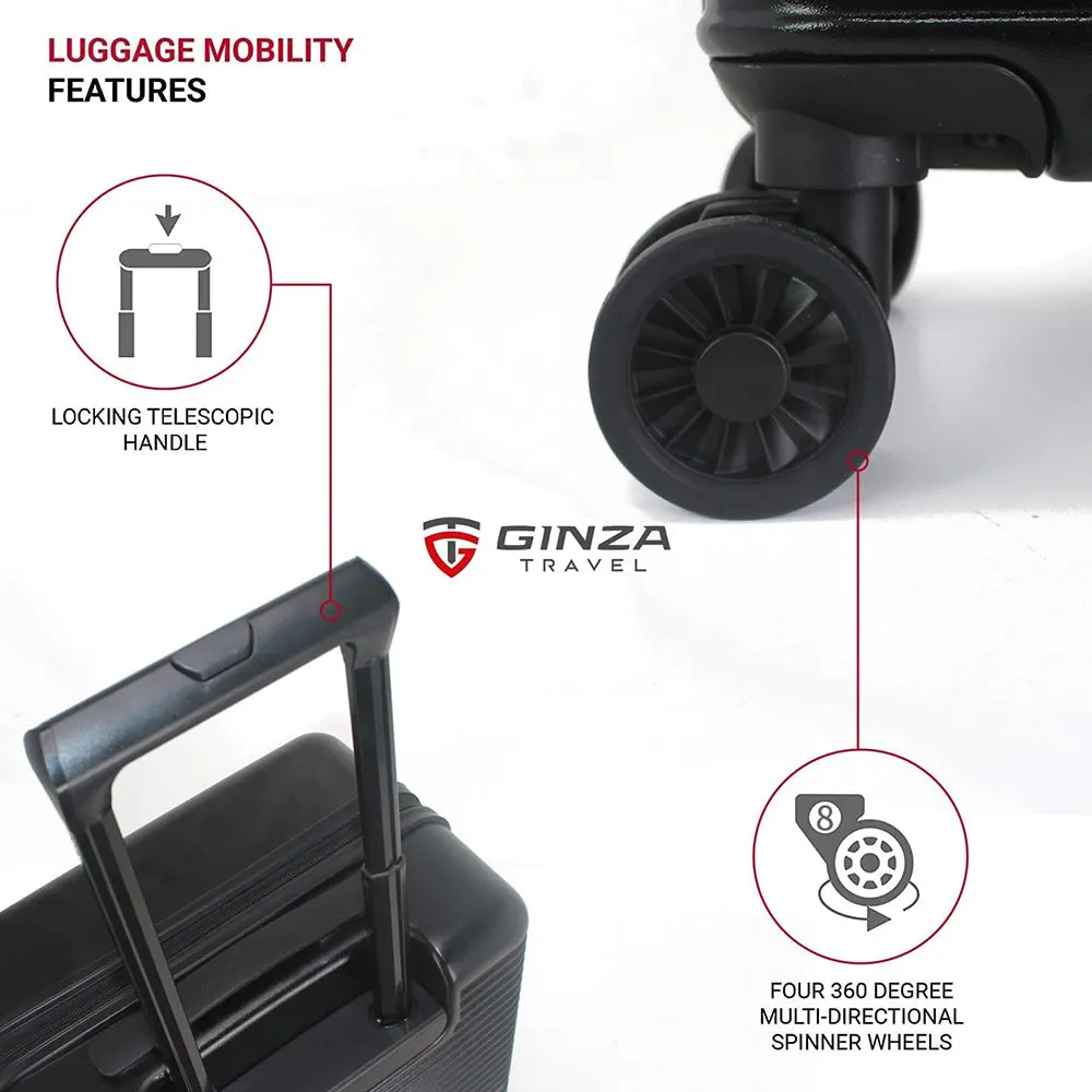 Ginza Travel Hardside Trolley Spinner Luggage 28" Large