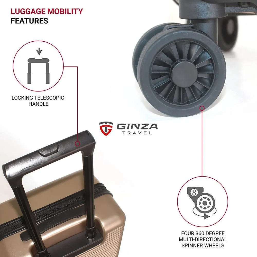 Ginza Travel Hardside Trolley Spinner Luggage 28" Large