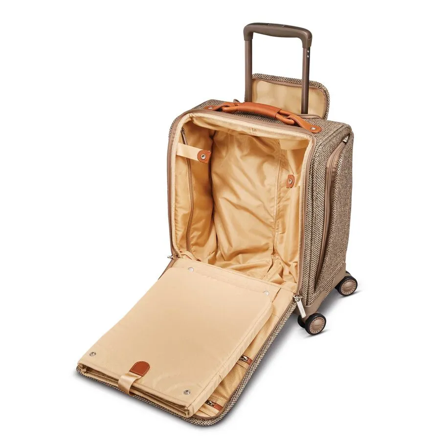 Hartmann Tweed Legend 17" Underseat Carry On Spinner Natural Tweed