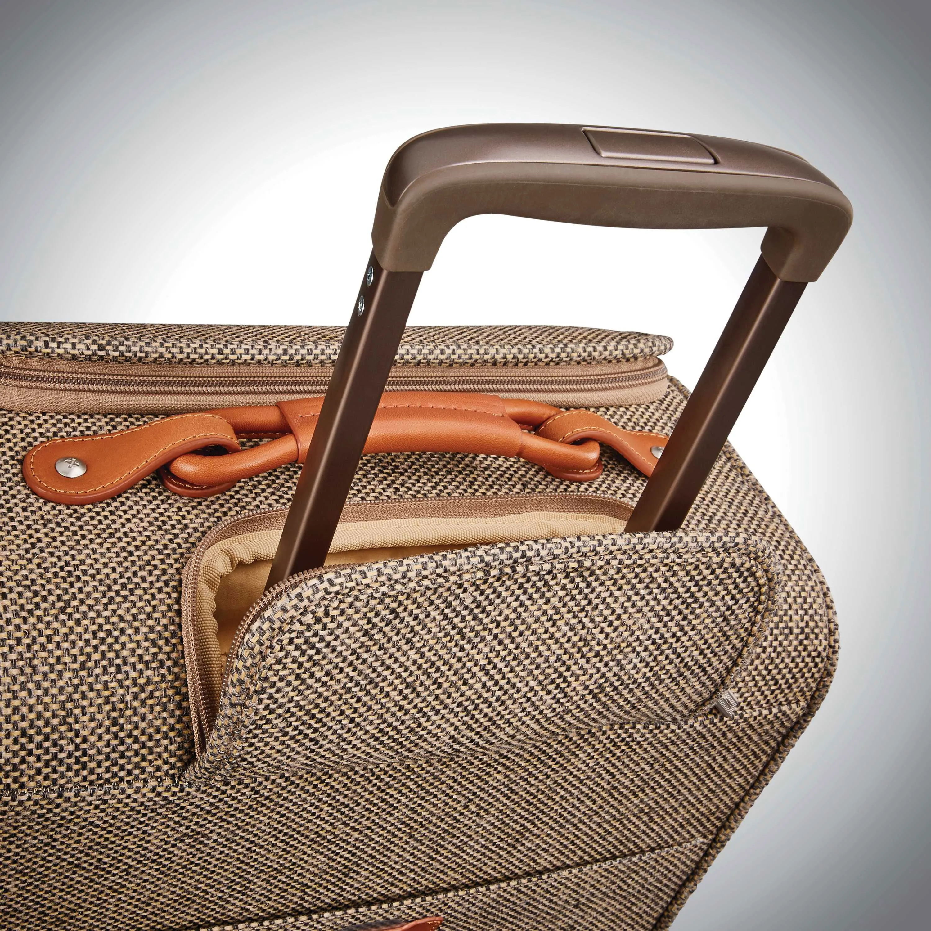 Hartmann Tweed Legend 17" Underseat Carry On Spinner Natural Tweed