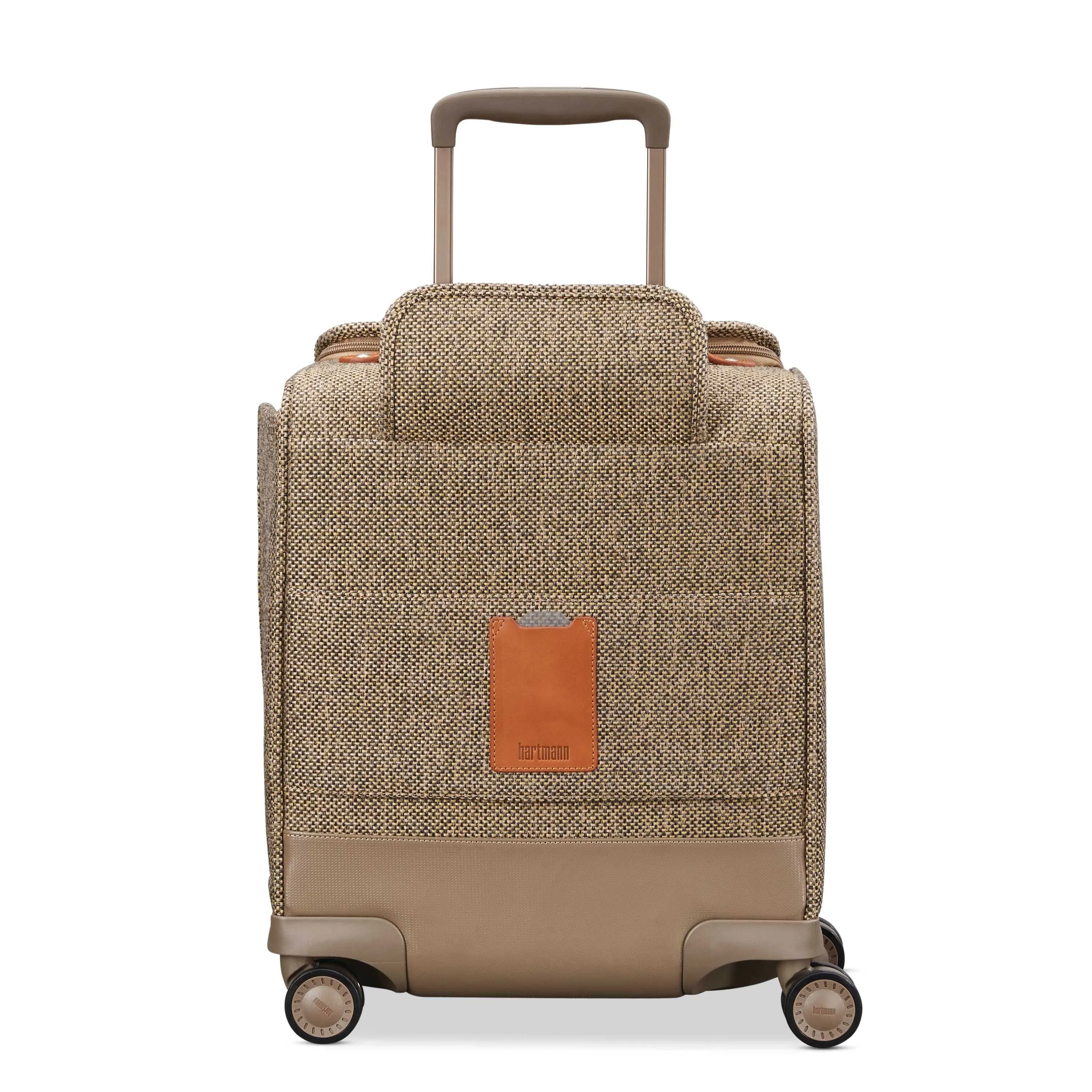 Hartmann Tweed Legend 17" Underseat Carry On Spinner Natural Tweed