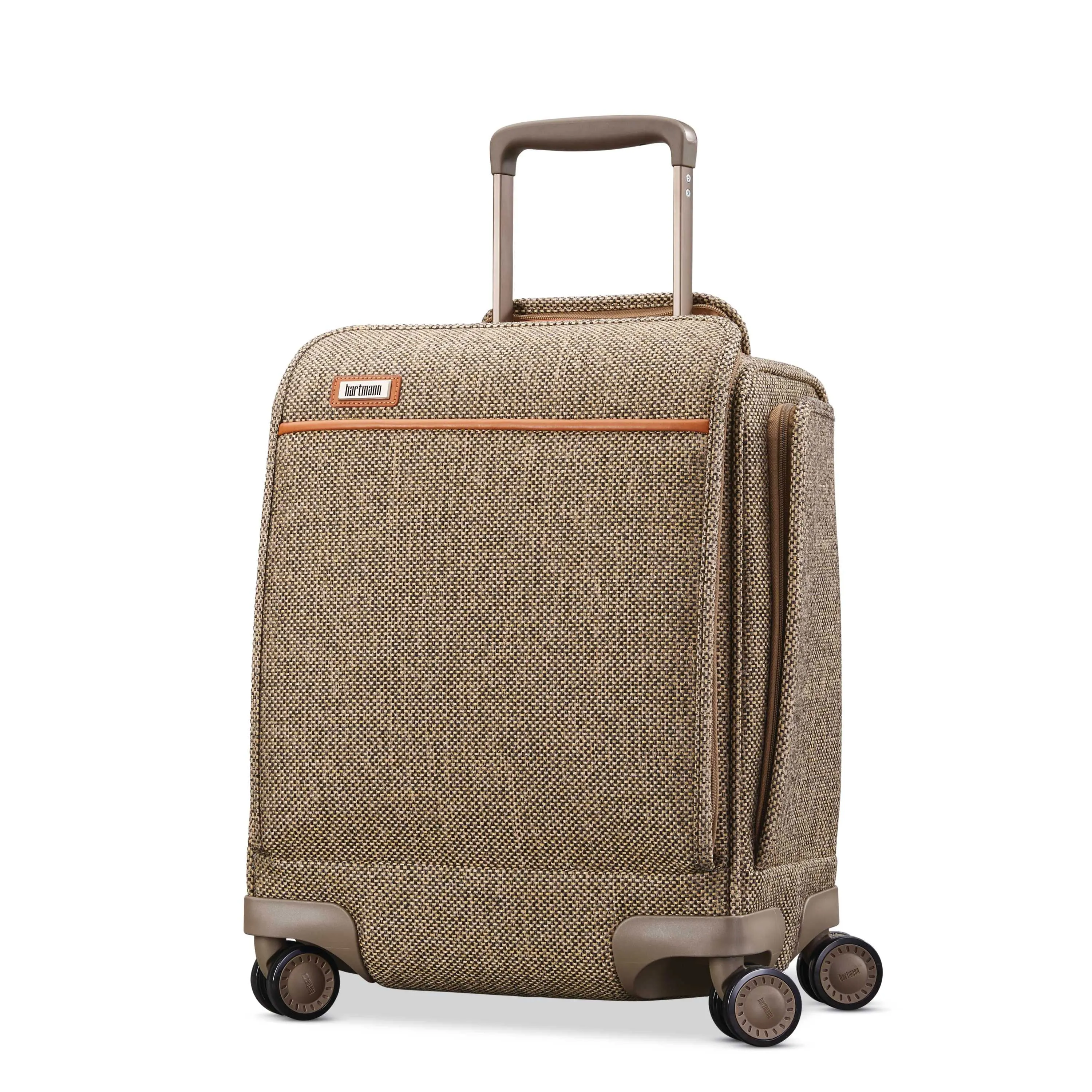 Hartmann Tweed Legend 17" Underseat Carry On Spinner Natural Tweed