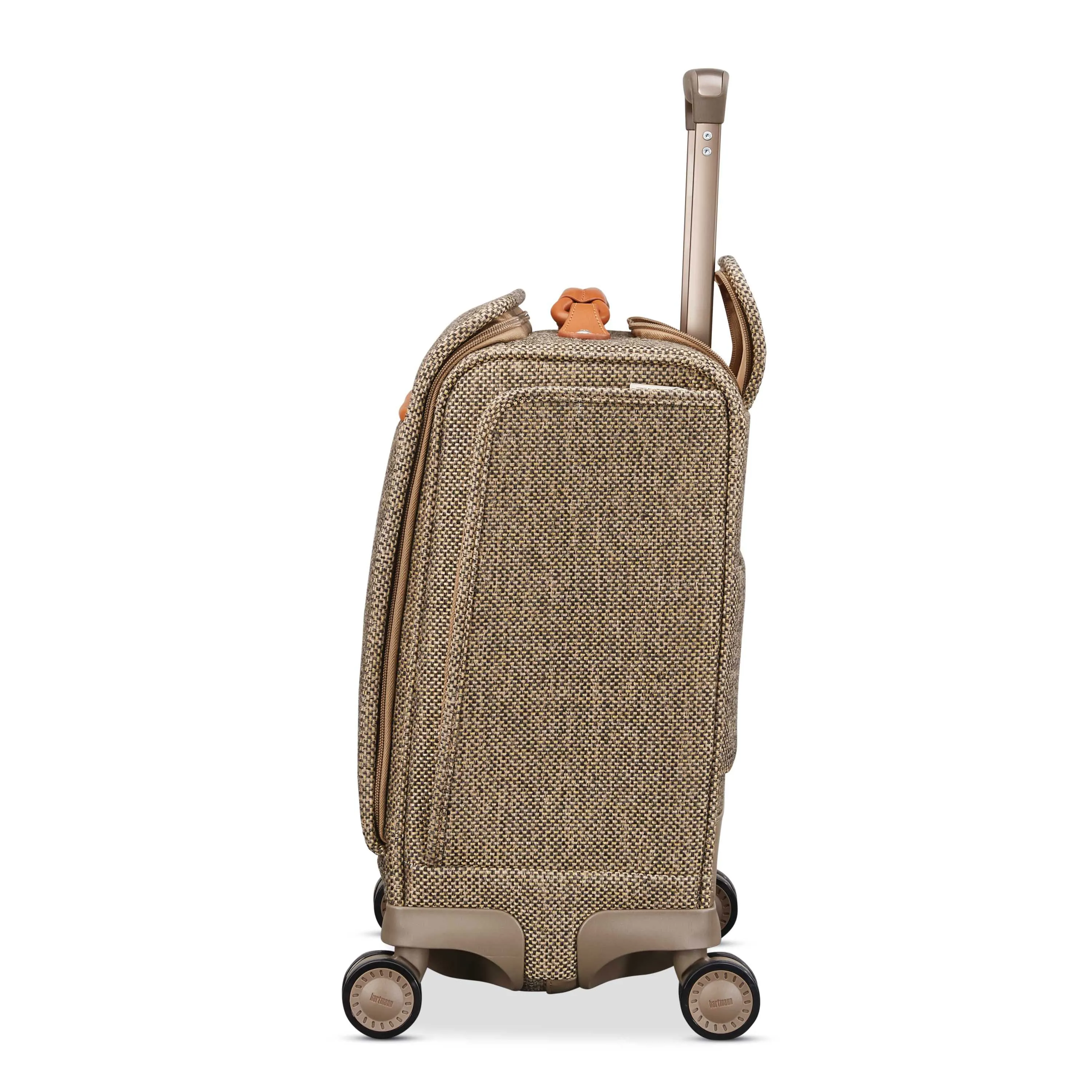 Hartmann Tweed Legend 17" Underseat Carry On Spinner Natural Tweed