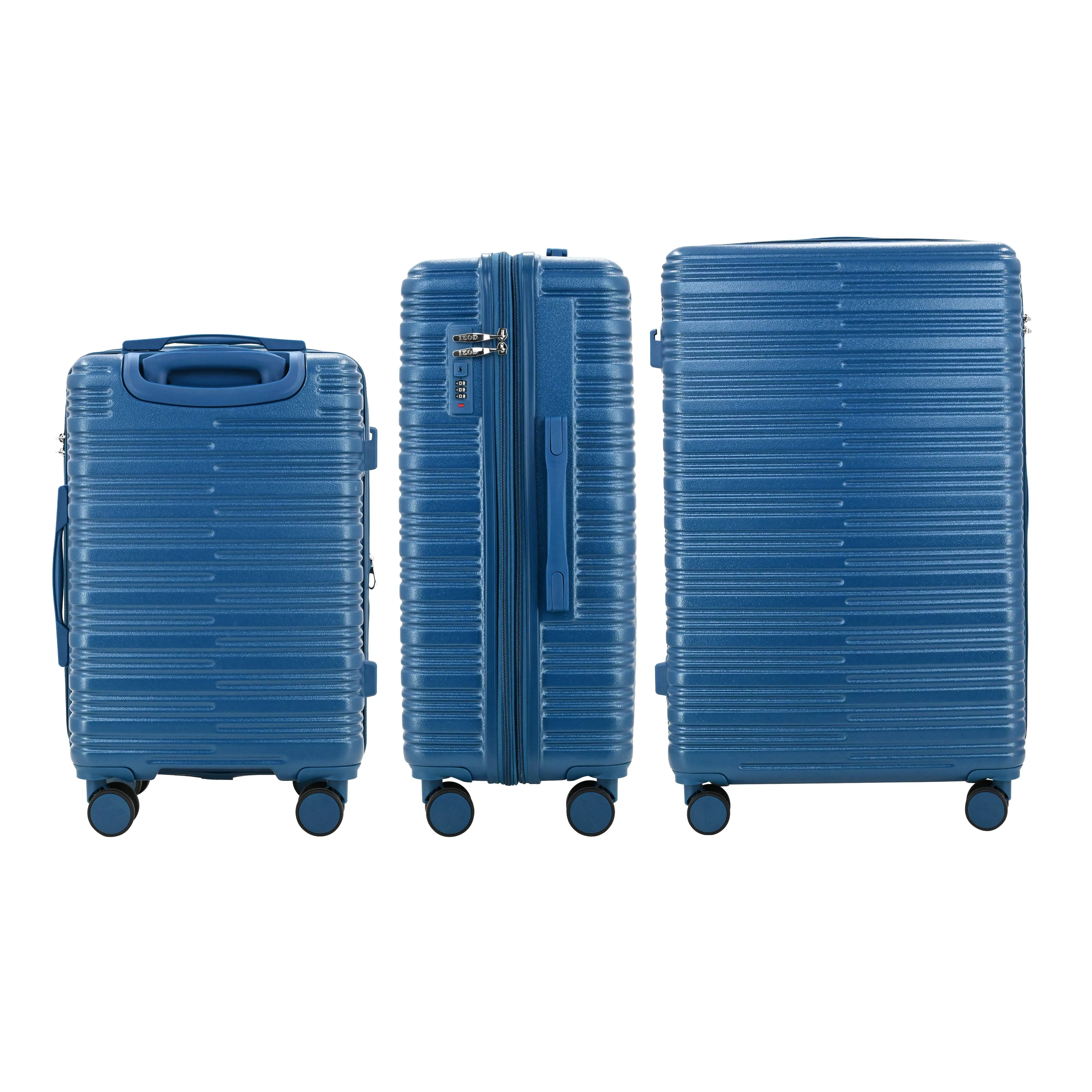 IZOD Camellia Premium Lightweight ABS 3 Piece Luggage Set - 20", 24", and 28" Sizes with 360° Dual Spinning Wheels and Combo Lock