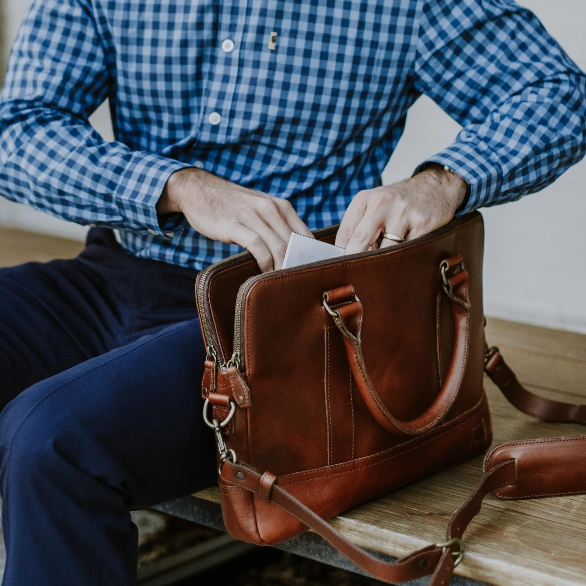 Jefferson Leather Attache | Elderwood