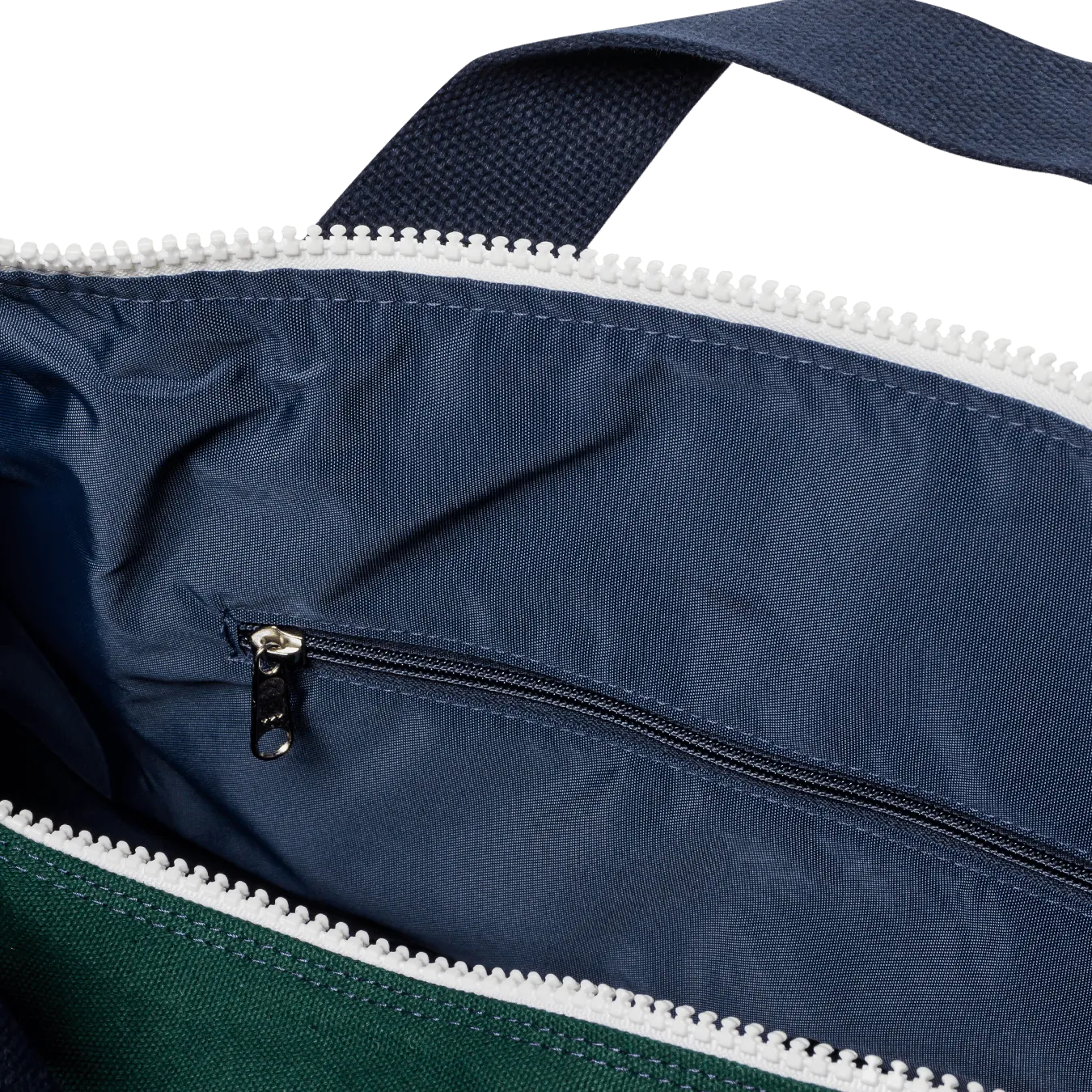 Large Chatham Duffel Bag with Shoe Compartment- Hunter Green/Navy