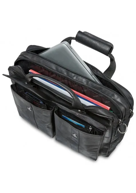 Mancini Buffalo Double Compartment Briefcase for 15.6'' Laptop