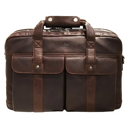 Mancini Buffalo Double Compartment Briefcase for 15.6'' Laptop