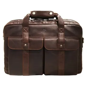 Mancini Buffalo Double Compartment Briefcase for 15.6'' Laptop