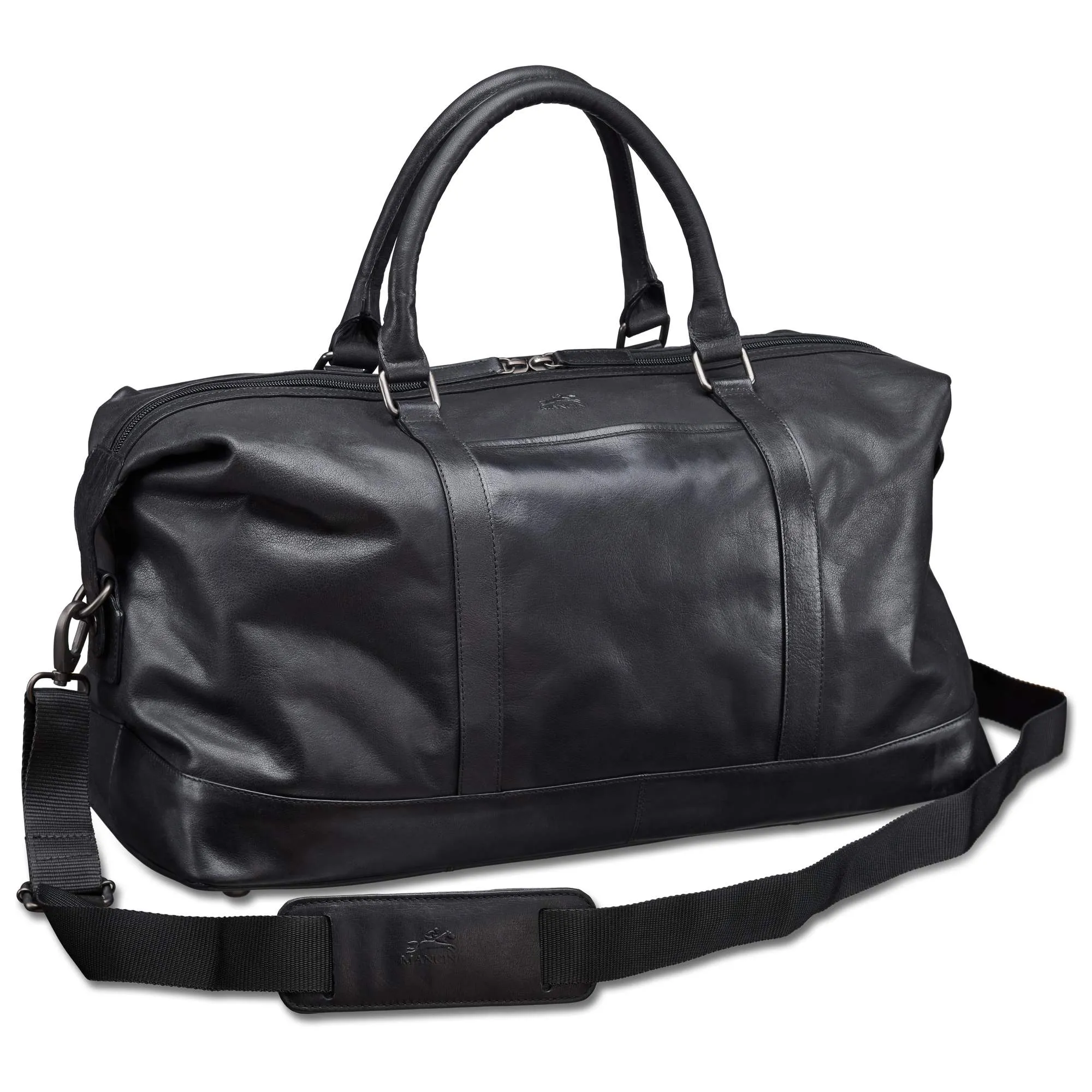 Mancini Buffalo Leather Carry On Duffle