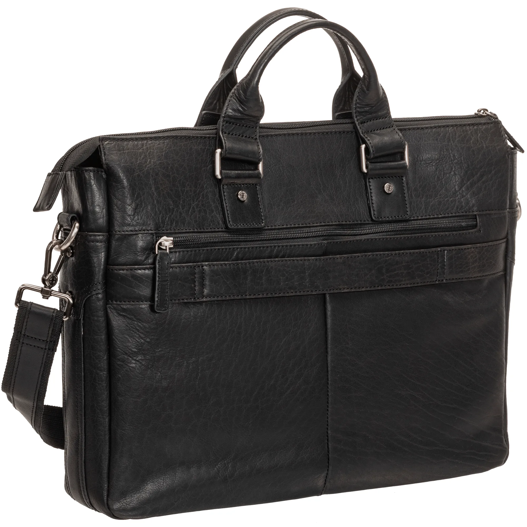 Mancini Buffalo Single Compartment Briefcase with RFID Secure Pocket for 15.6” Laptop / Tablet