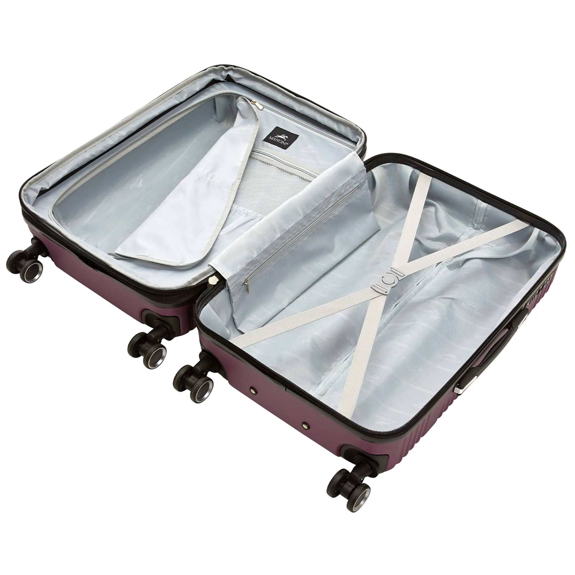 Mancini Perth Collection Lightweight Spinner Luggage Set