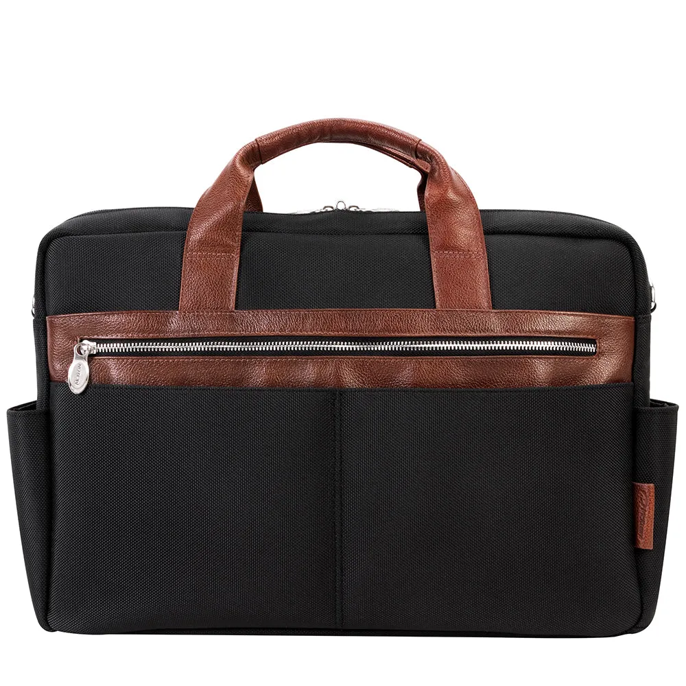 McKlein 17" Nylon Two-Tone Dual-Compartment Laptop Briefcase