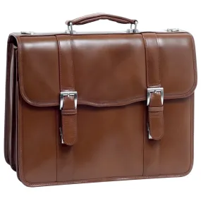 McKlein USA Flournoy Leather Double Compartment Laptop Briefcase Assorted Colors