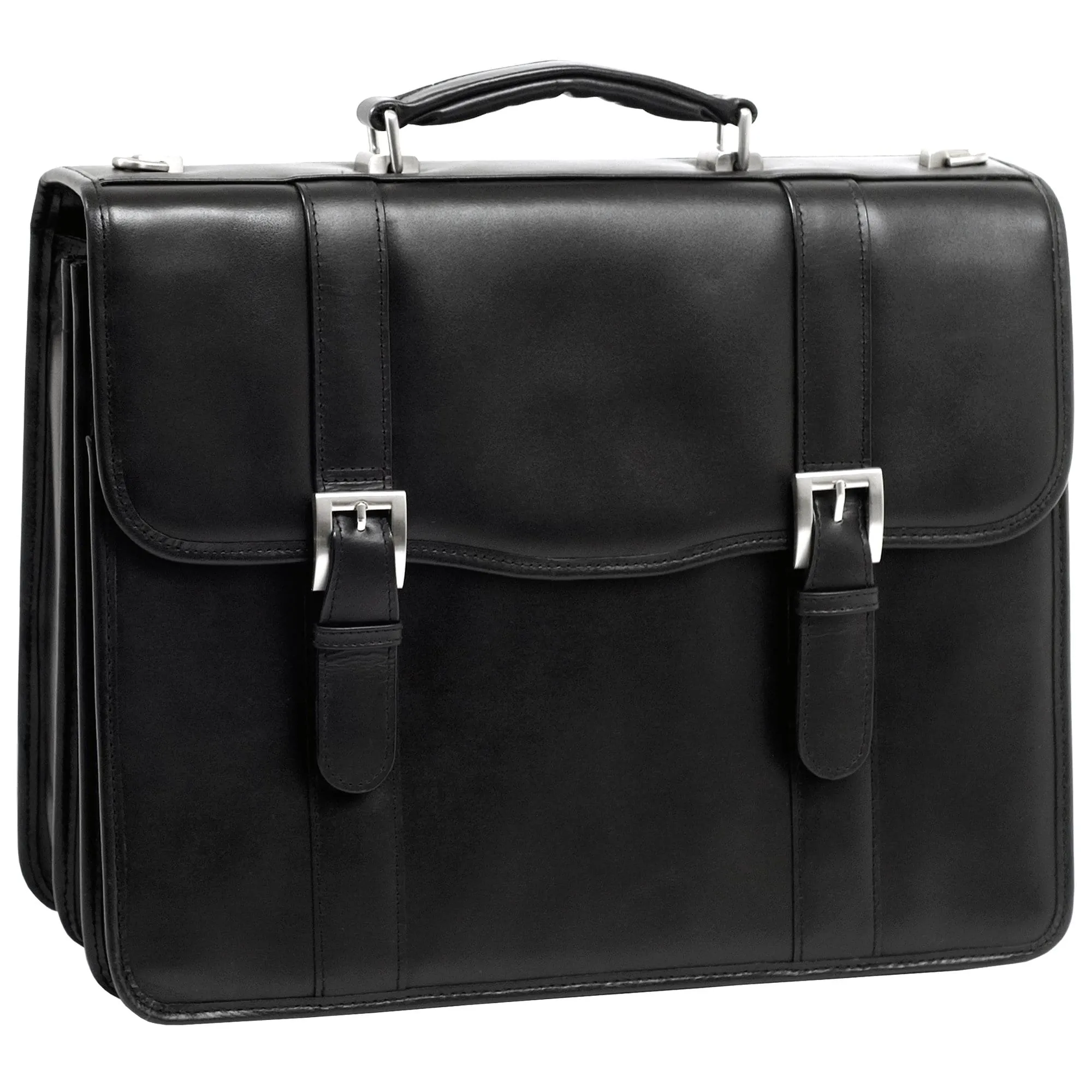 McKlein USA Flournoy Leather Double Compartment Laptop Briefcase Assorted Colors