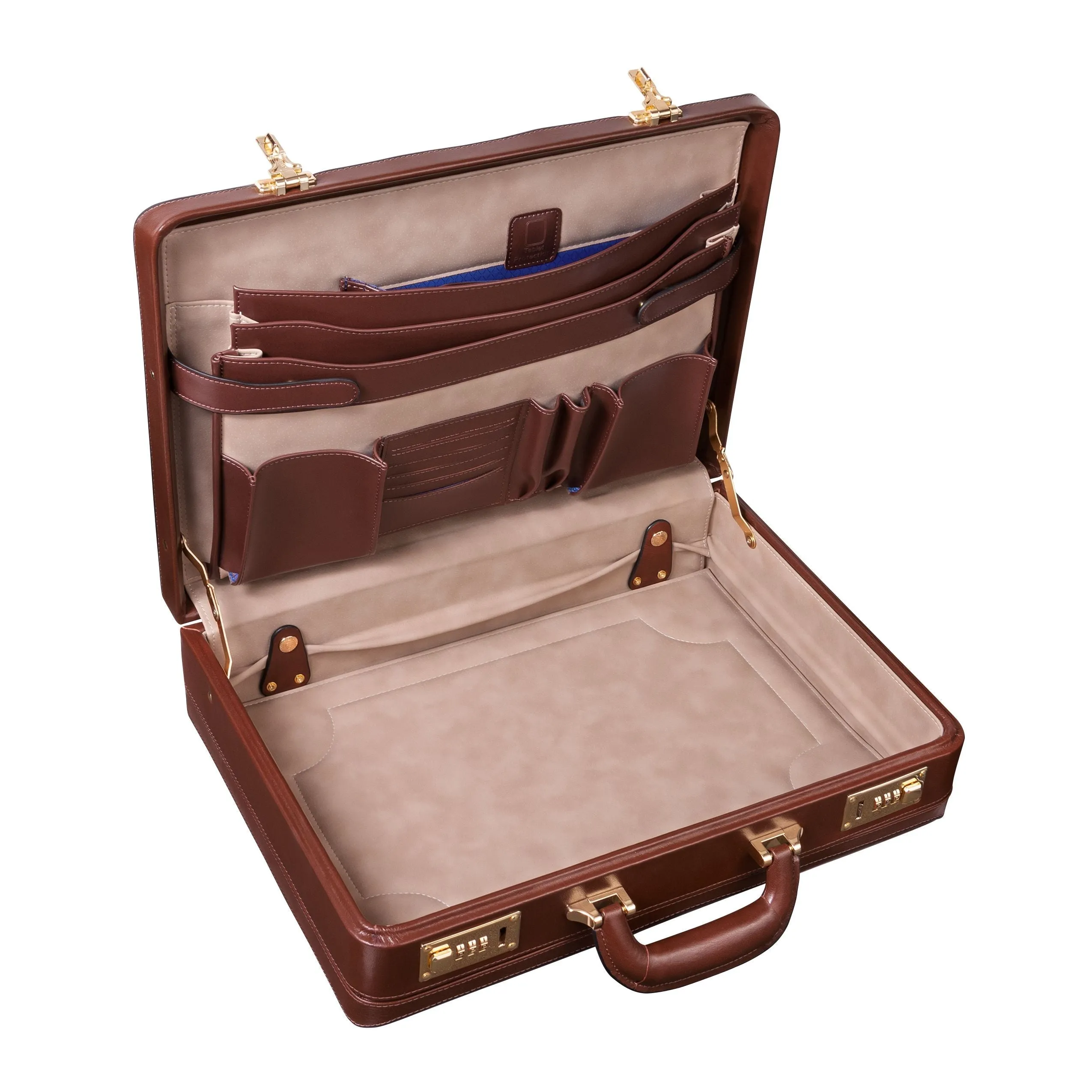 McKlein USA Turner Leather Expandable Attache Case Assorted Colors