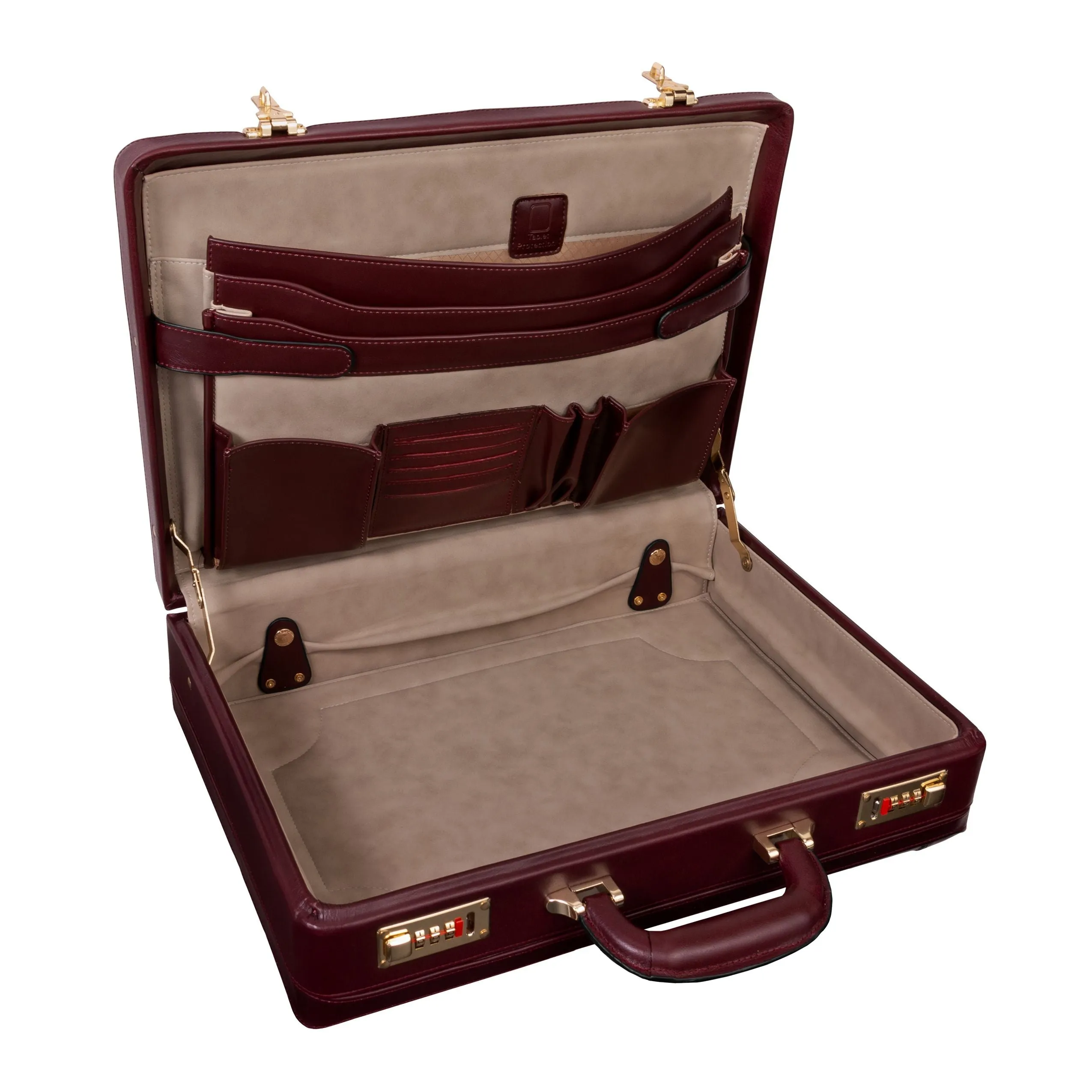 McKlein USA Turner Leather Expandable Attache Case Assorted Colors