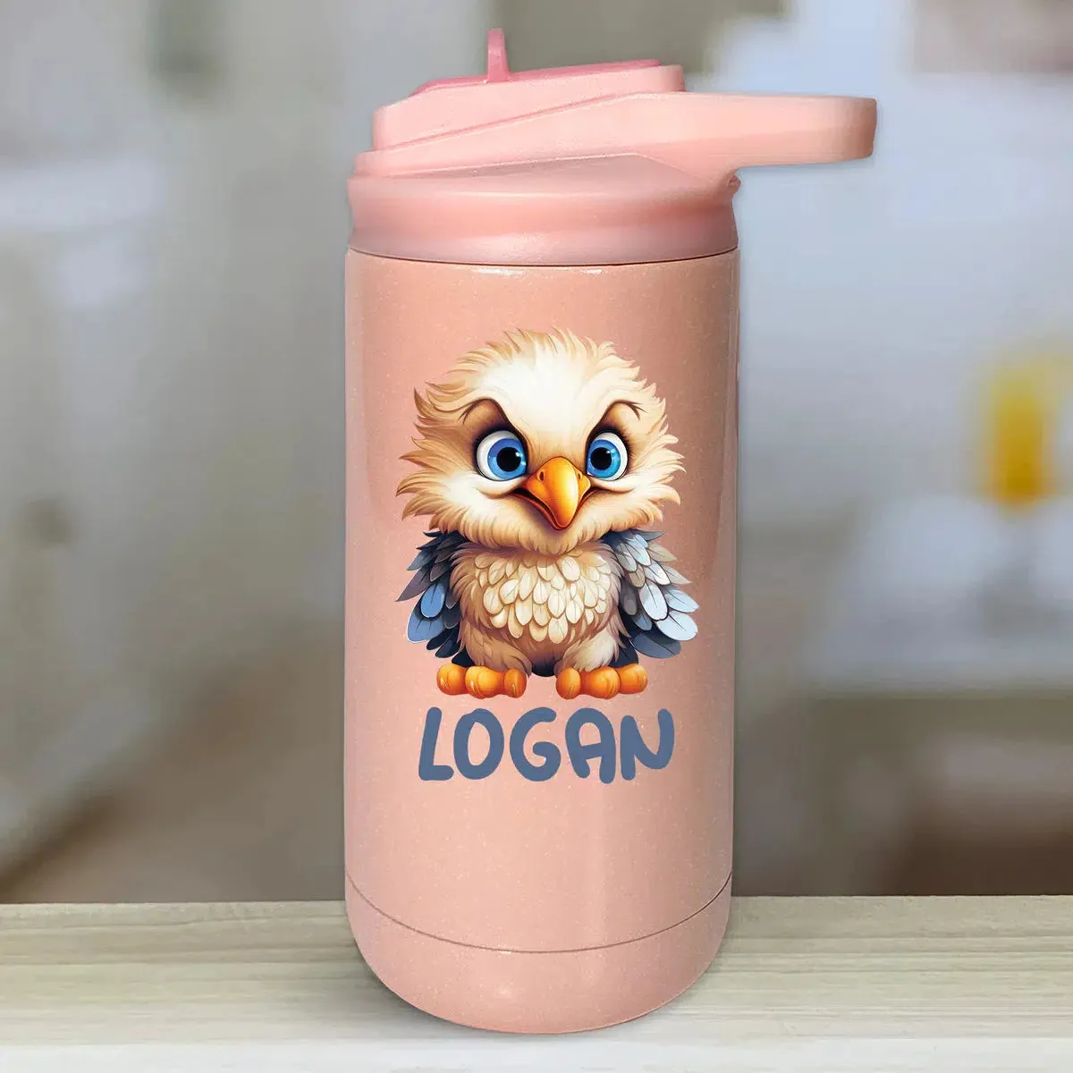 Personalized Kids Water Bottle Tumblers - Baby Birds