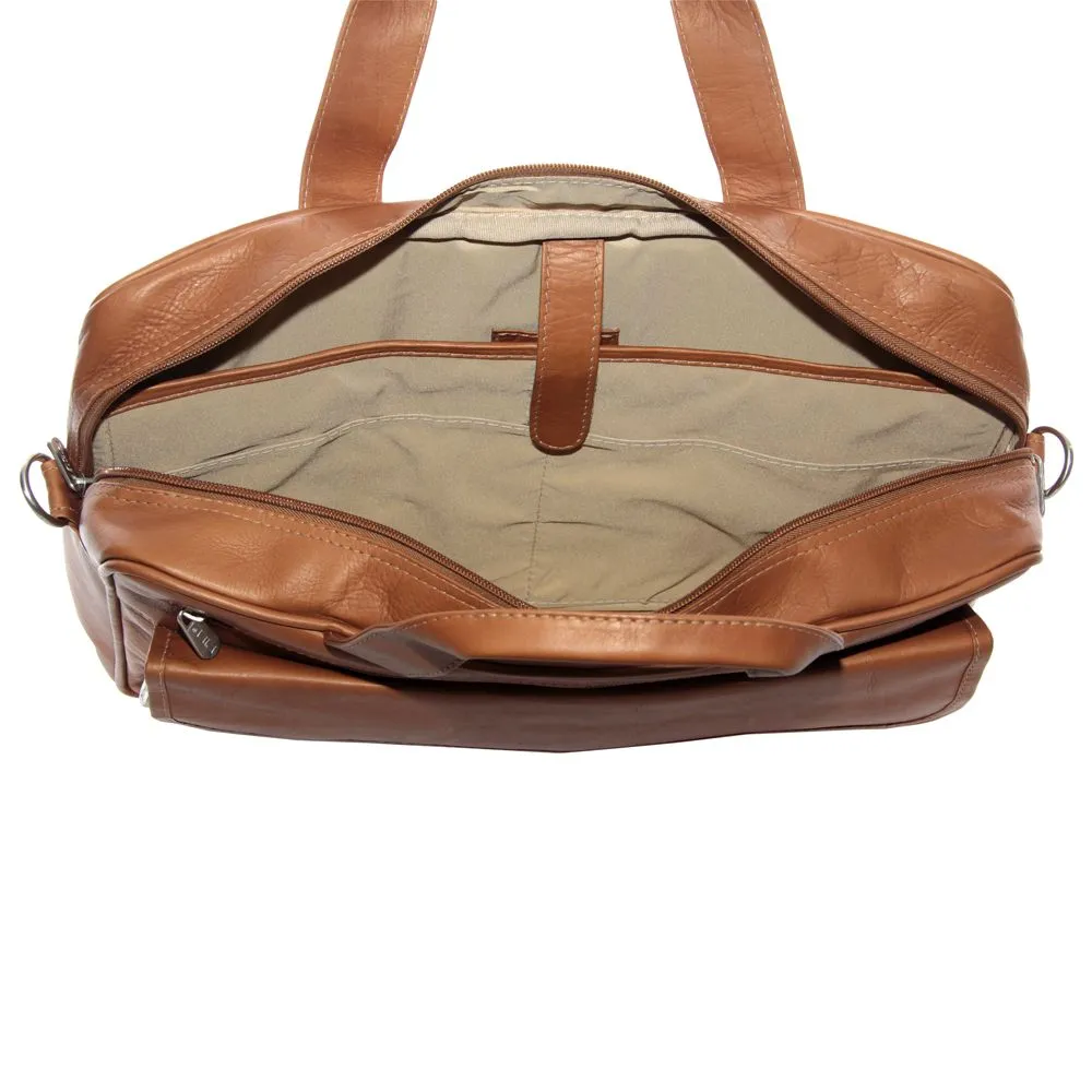 Piel Slim Top Zip Briefcase