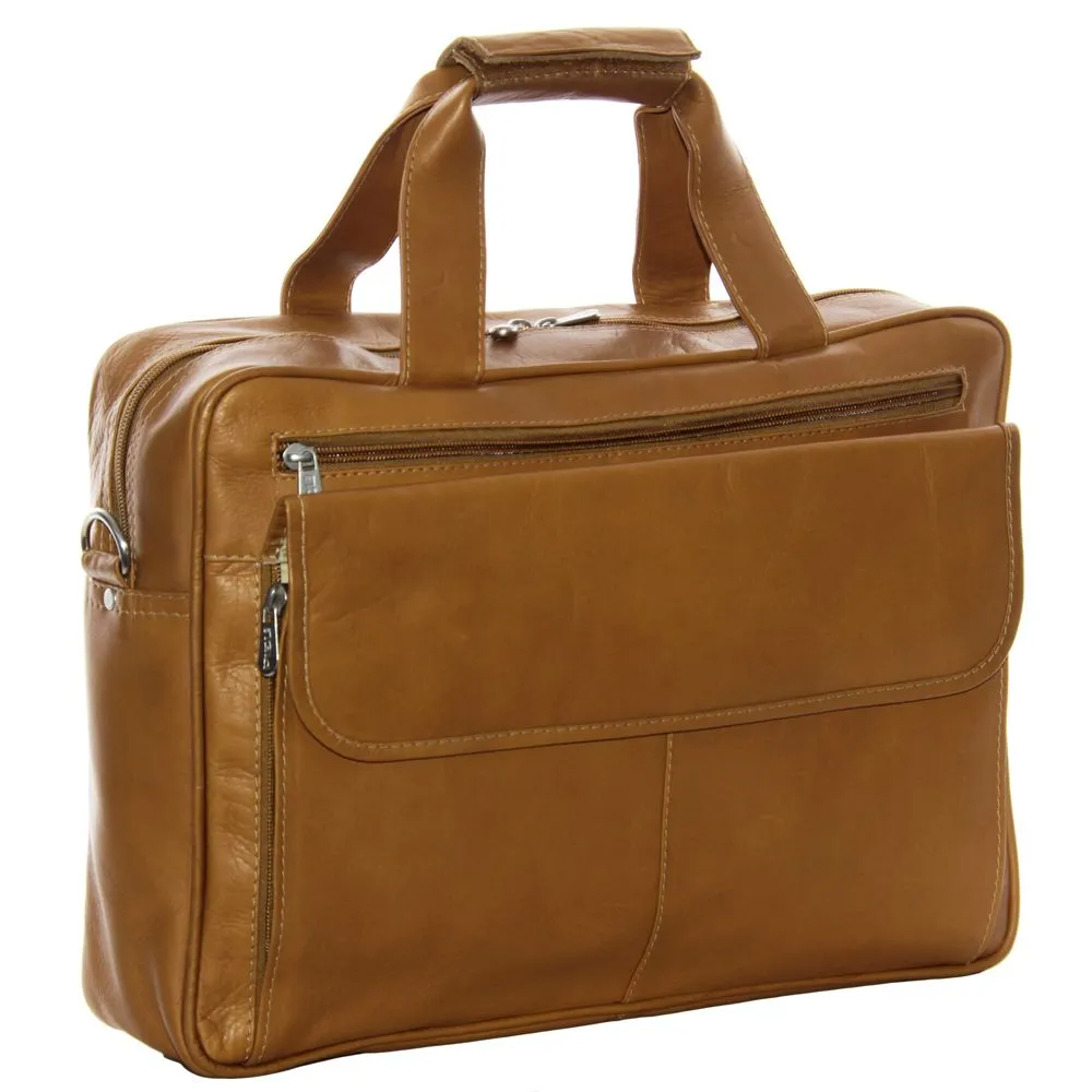 Piel Slim Top Zip Briefcase