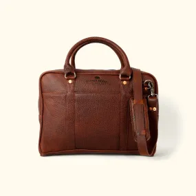 Ryder Reserve Bison Leather Laptop Briefcase | Brown