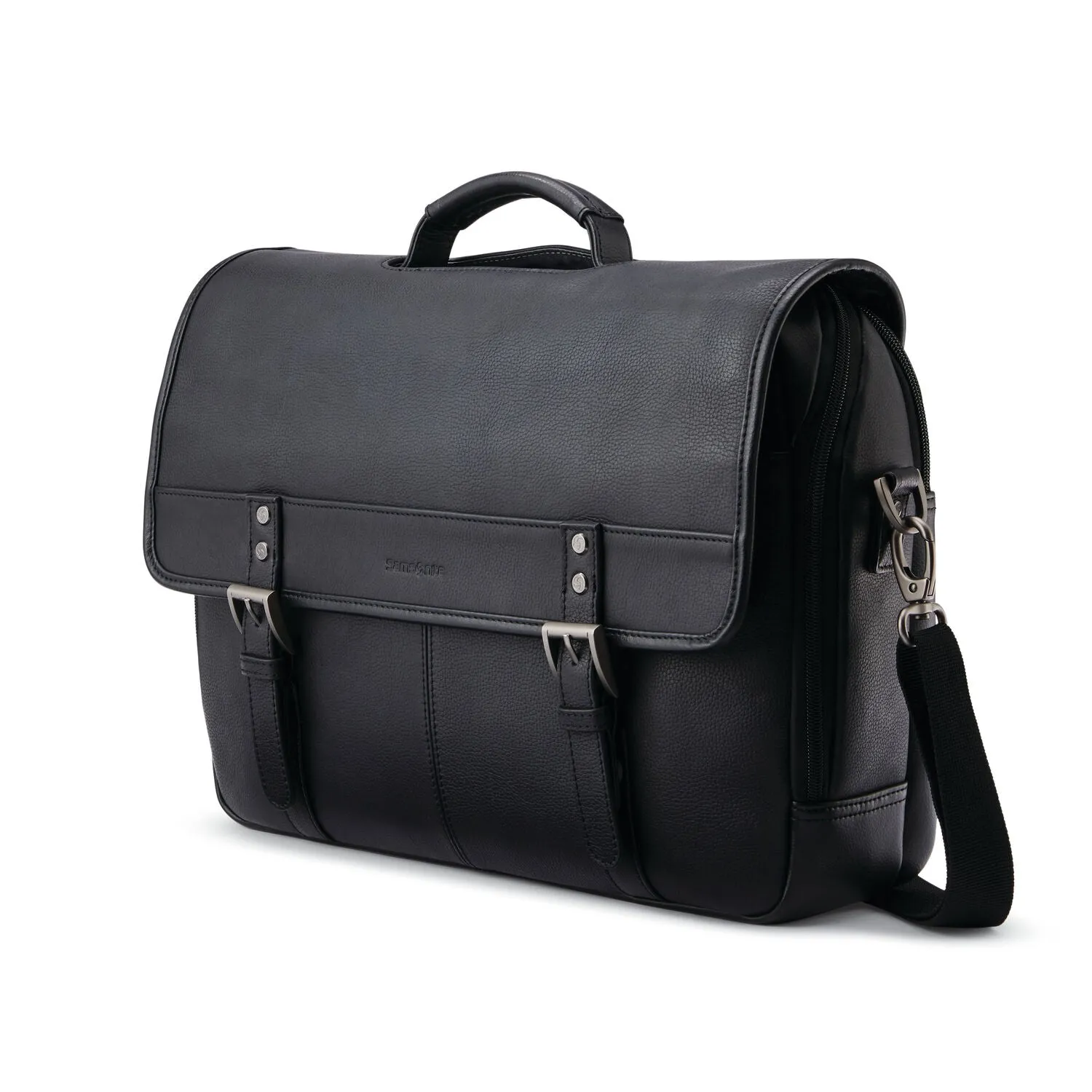 Samsonite Classic Leather Flapover Briefcase