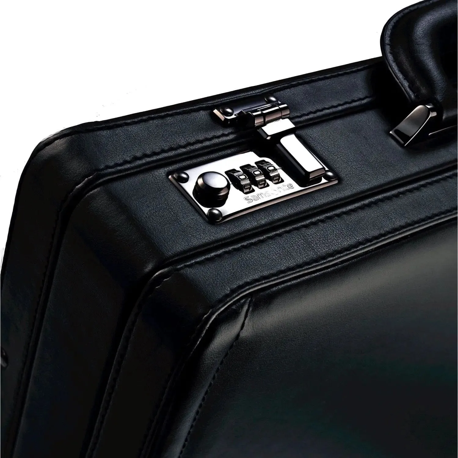 Samsonite Expandable Leather Business Case Black