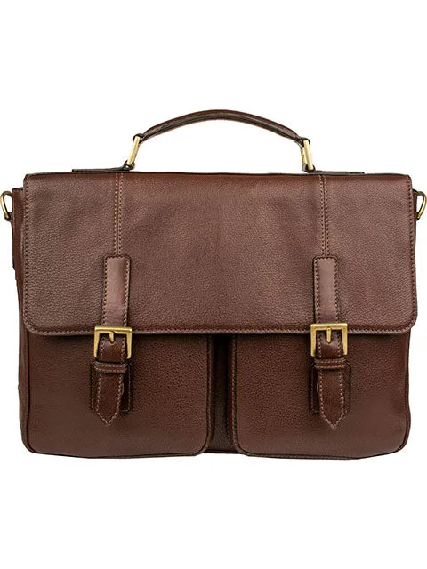 Scully Leather Ranchero Workbag Brief Chocolate