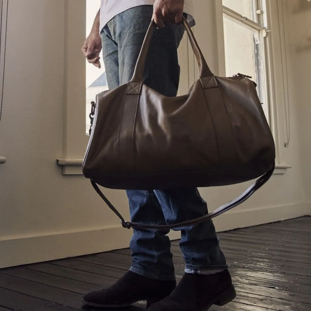 Stitch & Hide Globe Weekender Leather Duffel