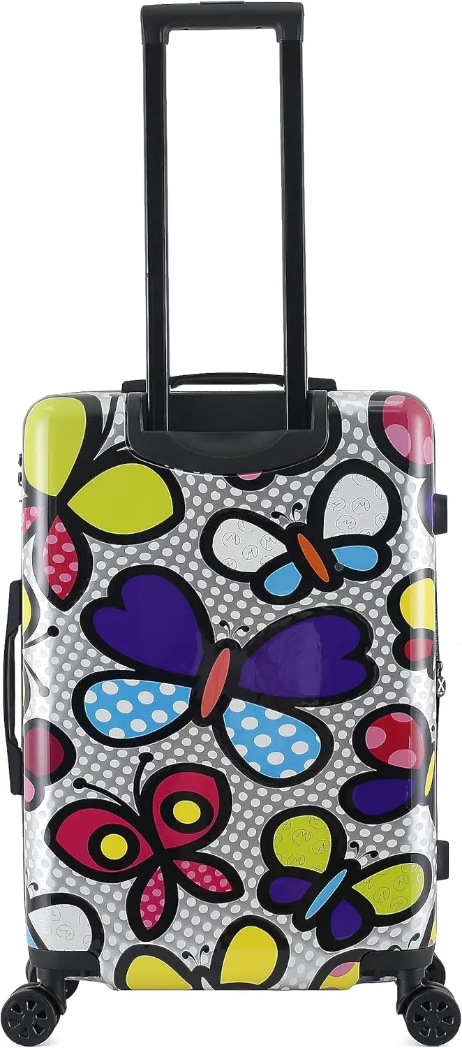 TUCCI Butterfly Pop 24” Medium Hardside Checked Suitcase