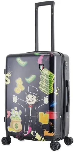 TUCCI Italy Money Man 28” Large Hardside Checked Suitcase