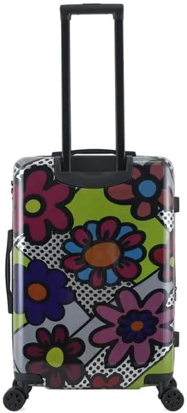 TUCCI Pop Art Flower Dots 24” Medium Hardside Checked Suitcase